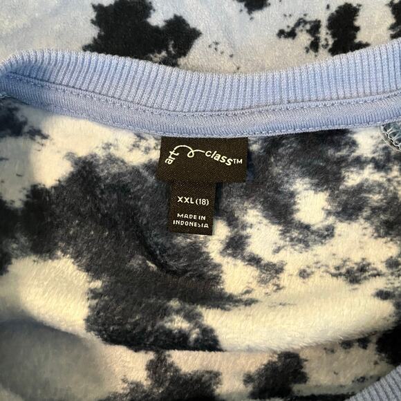 Art Class Tie Dye Fleece Sweat Shirt in Blue Size XXL(18) - Picture 5 of 6